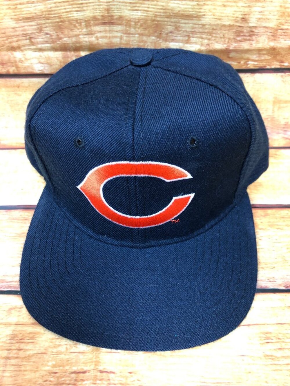 NOS Vintage New Era Chicago Bears NFL Wool Snapback Hat Cap